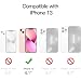 JETech Magnetische Hülle für iPhone 13, Durchsichtig/Rosa