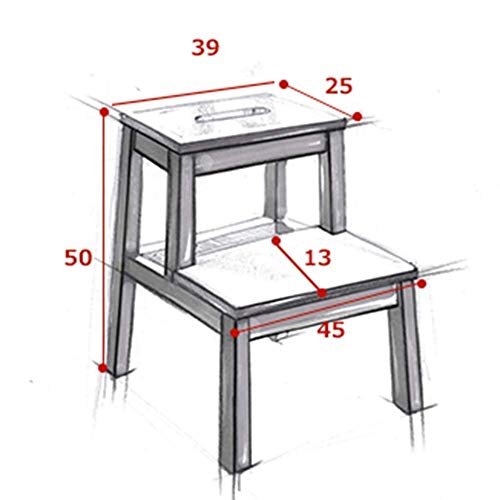 Taburete de madera maciza con marco estructural de alta resistencia 45 4