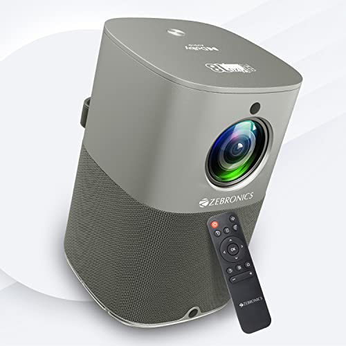 Image of ZEBRONICS PIXAPLAY 18,Smart LED Vertical Projector, 8200 Lumens, 4K Support,Dolby Audio,200 inch Screen Size,HDMI,USB, WiFi,Supports Bluetooth,1080p Native,Electronic Focus,APP Support,Miracast
