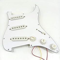 MULOUTSPO Simple Bobine de Ramassage SSS Guitare éLectrique Loaded PréCâbléS Pickguard Plate Scratch Strat 11 Trous 3PLI… - Les Beatles, Paul McCartney, John Lennon, RIngo Starr, George Harrison MULOUTSPO Simple Bobine de Ramassage SSS Guitare éLectrique Loaded PréCâbléS Pickguard Plate Scratch Strat 11 Trous 3PLI… – Image 6