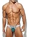 Arjen Kroos Men's G-strings Thong Sexy Low Rise Underwear Bulge Pouch Panties,A6-GREEN-AK2113,Medium