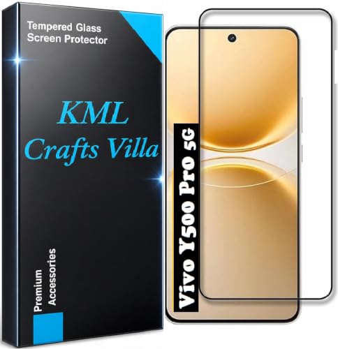 Image of HD, Scratch, Tear Resistant Edge to Edge Tempered Glass Screen Protector Guard Suitable For Vivo Y500 Pro 5G