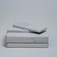 Vista 14 de Atelier Juego de sábanas de 4 piezas, 100% algodón de lujo, 400 hilos, tejido de percal de fácil cuidado, verde egeo, tamaño Queen