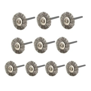 Generic 10Pcs 22Mm Steel Wire Wheel Brush For Rotary Tools (B07HQJ6GZC) Amazon Price History, Amazon Price Tracker