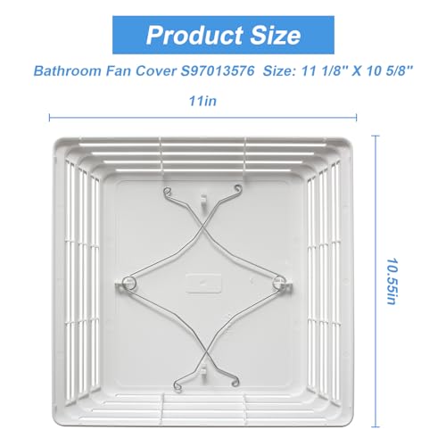 Broan NuTone S97013576 Bathroom Fan Cover Grille Exhaust Fan Replacement for 676 684 684NT 2684F 576 Vent Covers

Broan 