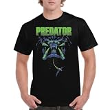 the Fan Tee Camiseta de Adulto de Hombre Peliculas Predator Depredador, Alienígena, Alíen, Extraterrestre, Yautja 003 S