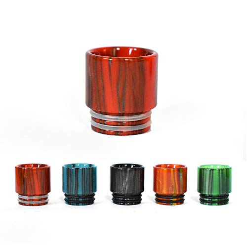 Vaportown 810 Drip Tip para Smok TFV12 Prince Horizon Falcon King Voopoo Drag 2 Uforce T2 Kylin M RTA Wisricsson Gnome FreeMax Mesh Pro Innokin Plex Sicon 2 Tank Cristal Cobra Boquilla, Rojo