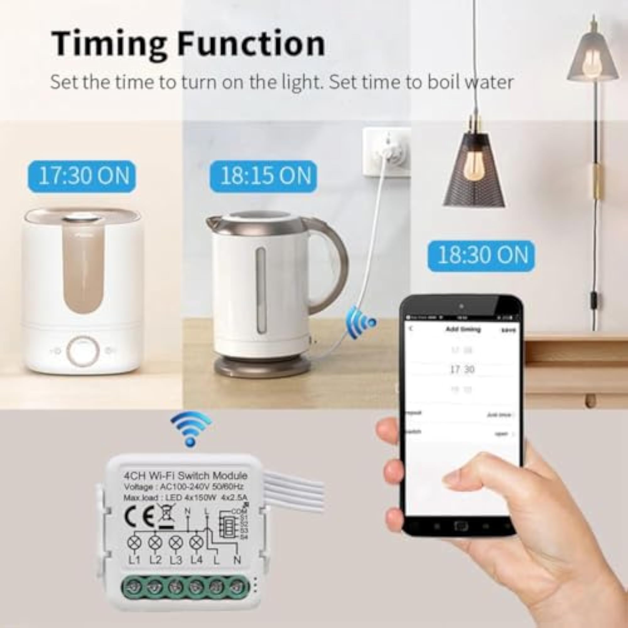 Smart Switch Module Mini-Series with APP & Voice Control