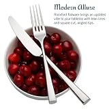 Mikasa Rockford 20-Piece Flatware Set, Service for 4, Forged 18/0 Stainless Steel Silverware with Modern Square-Cut Design, Dishwasher Safe Cutlery Set