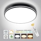【Stilvoll und schön】-Die LED-Deckenleuchte hat Moderne, weiße Farbe und schlankes, rundes Design, perfekt für Hotels, Gewerbegebiete und Ihr Haus. Perfekt Wohnzimmerlampe, Schlafzimmerlampe, Bürodeckenleuchte, Küchenlampe, Flurlampe, Badleuchte, Diele lampe, Balkonlicht, usw.