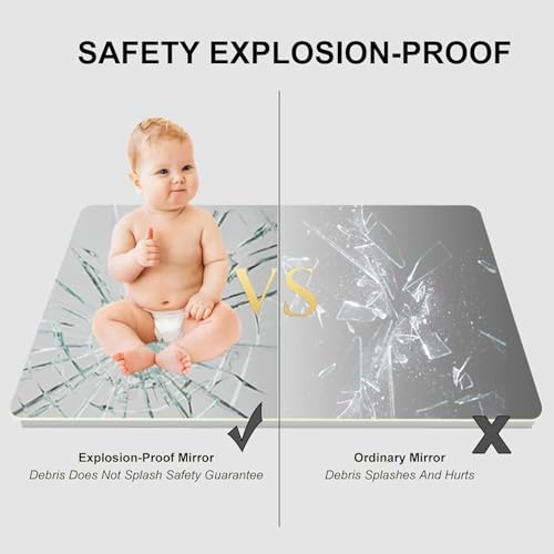 Miroir d'angle ovale avec bras extensible pour salle de bain design - 6