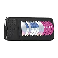 Adunsiaoto Fahrzeug Sonnenblende Organizer Für Autos, Auto Sonnenblende Interieur Sonnenblenden Organizer, Auto CD Hülle Halterung, Car Universal Sonnenblende Organizer Tasche Aufbewahrungstasche