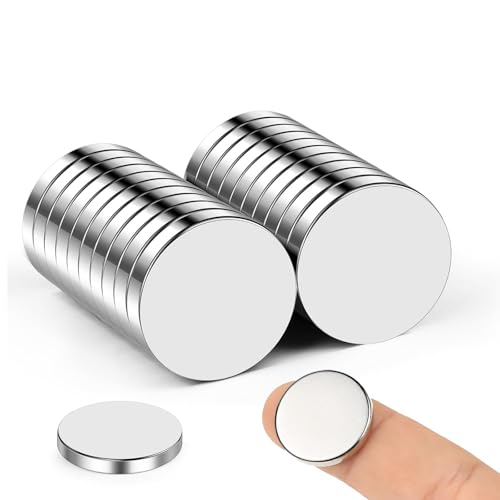 Image of 20Pcs Small Strong Neodymium Disc Magnets, 20x3mm Powerful Round Rare Earth Magnet Thin Magnets for Crafts, DIY, Fridge, Whiteboard, Office