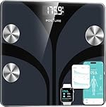 Scales for Body Weight and Fat Percentage with App & Bluetooth, High Precision 0.1lb Digital Bathroom Scales, Analyzes 13 Body Composition Data (Weight, Fat%, Water, BMI), 400 lbs Capacity (400lb)