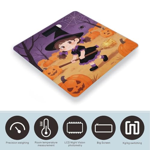 Báscula digital Halloween precisa con pantalla LCD grande miniatura 3