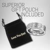 Willis Judd Mens DAD Titanium 8mm Ring Engraved Love You Daddy with Gift Pouch Silver (V) #4