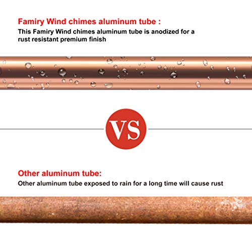 Famiry Wind Chimes For Outside Deep Tone, 32 Inch Sympathy Wind Chimes Outdoor Clearance, Memorial Wind Chimes With 6 Metal Tubes & Hook, Outdoor Decor For Garden, Patio, Yard, Home… #TOP4