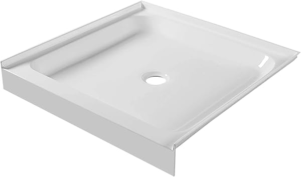 Fine Fixtures Single Threshold Acrylic Shower Base - Non-Slip Textured Surface, Durable Shower Floor Pan for Easy Instal