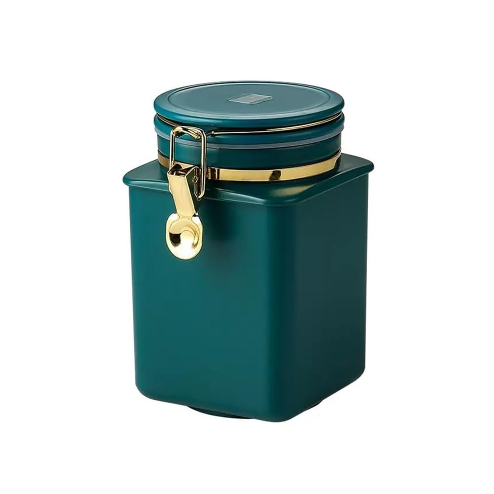 CHENGAIJIAN Tea Canister Airtight Tea Tin Coffee Container, Jar 37 Ounces（1.1L）(Green)