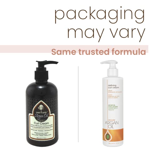 One 'N Only Defining Curl Cream With Argan Oil, Leave-In Conditioning Cream, Defines And Leaves Strong Curly Hair, Enhances Shine And Hydrates Without Sticky Residue, 9.8 Ounces (4 Pack) #TOP1