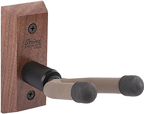 String Swing CC01B-BW Banjo Hanger Wooden Wall Holder Black Walnut Hardwood