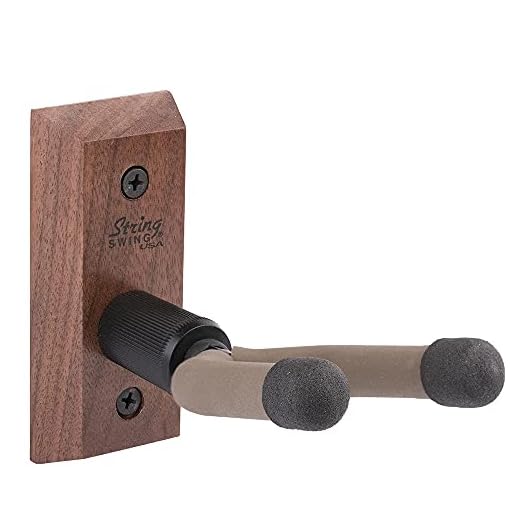 Banjo Hanger Wooden Wall Holder Black Walnut Hardwood String Swing Cc01B-Bw