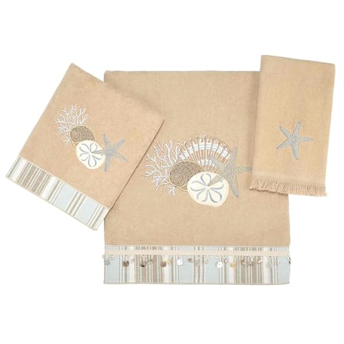 Avanti Linens - Fingerspitzen-Handtuch, weiches und saugfähiges Baumwolltuch (von The Sea Collection, Rattan)