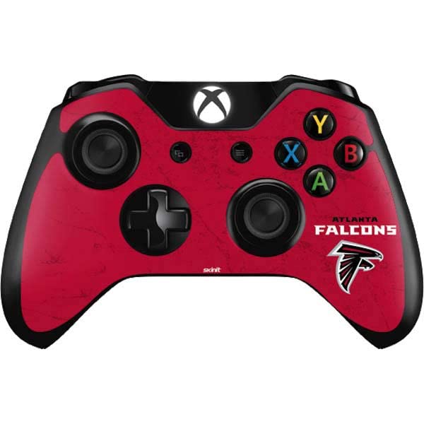 Skinit Decal Gaming Skin Compatible with Xbox One Controller - Officially Licensed NFL Atlanta Falcons - Alternate Distressed Design