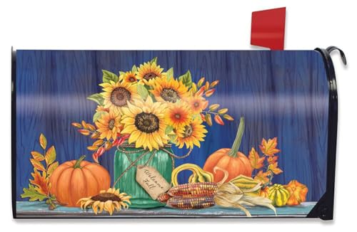 Briarwood Lane Fall Mason Jar Sunflowers Magnetic Mailbox Cover