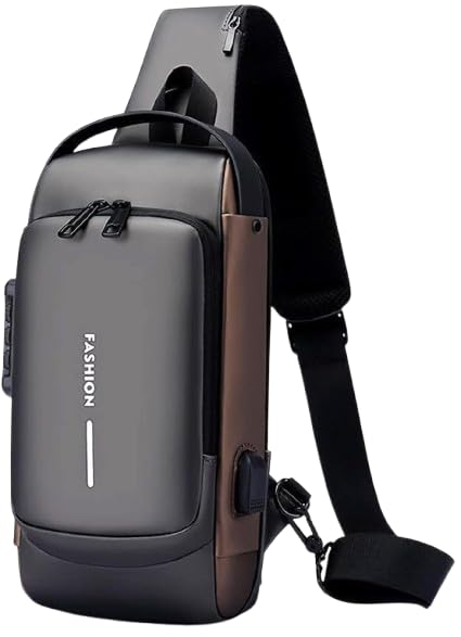 LOSOFY Anti-Theft Sling Backpack with USB Charging Port, Waterproof Crossbody Chest Bag for Men & Women, Lightweight Travel Daypack with Adjustable Strap & Multiple Compartments-image-44