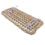 ifundom Hamaca para Reptiles Ventosas 40x17 Cm de Fibra Natural de Algas Marinas, Cama Colgante Resistente y Lavable para Lagartos, Serpientes y Anolis, Juguete y Descanso para Mascotas