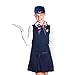 Dorhui Flight Attendant Costume Accessories women’s Stewardess Costume Flight Attendant Hat with Air Hostess Cosplay Costume Accessories