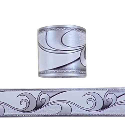 Frise de papier peint autocollant en PVC - 10 m x 5 cm - Motif nœud - Imperméable - Décollez et collez - Pour cuisine, salle de bain, chambre à coucher,...