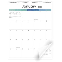SKYDUE Wall Calendar 2025-2026, 18 Months Calendar from Jul. 2025 to Dec. 2026, 14.5 x 11.5 Vertical Wall Calendar with 280 Planner Stickers