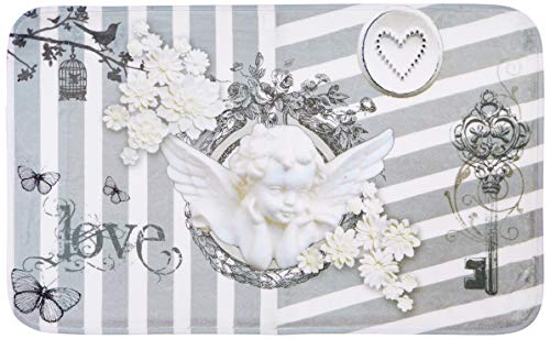 Lovely Casa Chinon Tapis de Sol, Polyester, Naturel, 75 x 45 cm