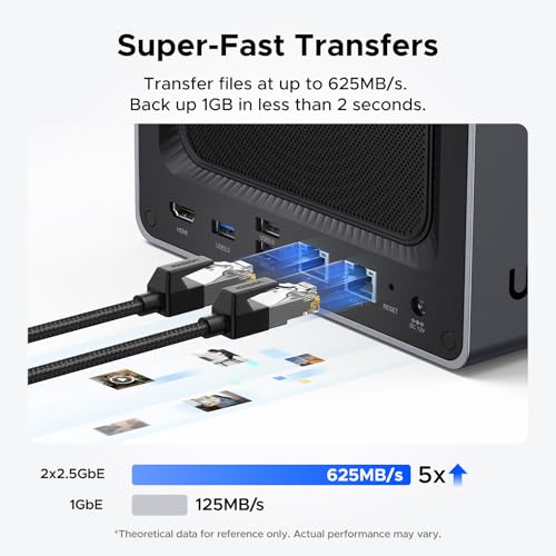 UGREEN NASync DXP4800 4-Bay Desktop NAS, Intel N100 Quad-core CPU, 8GB DDR5 RAM, 32G eMMC, 2 * 2.5GbE, 2 * M.2 NVMe Slots, 4K HDMI, Network Attached Storage (Diskless) - Image 4