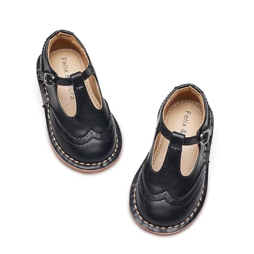 Image of Felix & Flora Toddler Little Girl Princess Dress Shoes-Mary Jane Flats for Girl Party School Shoes