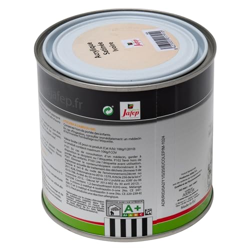 Jafep 12912 Acrylfarbe, satiniert, elfenbeinfarben, 0,5 l