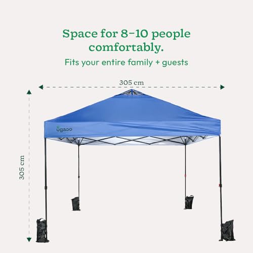 UGAOO 10x10 Blue Pop-Up Gazebo Tent - Image 3