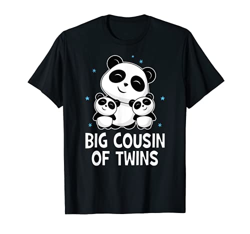 Big Cousin Of Twins - Panda Pandas Cousins regalo de baby shower Camiseta