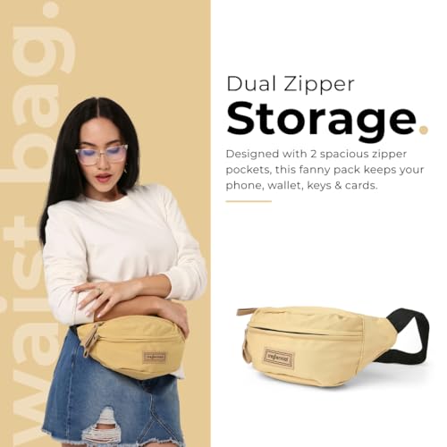 Image of Tressential Waist Bag for Men Women | Cross Body Fanny Pack Sling Bag for Hiking, Travel, Camping, Outdoor Sports, Cycling | Money Belt with Adjustable Strap (Yellow)