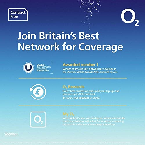 Carte SIM O2 100 Go data mobile Angleterre appels illimités et recharge 30 £ incluse