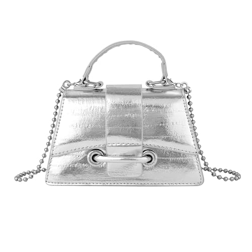 Image of Ayliss Micro Mini Crossbody Handbag Women's Purse Clutch Cute Mini Trendy Bag Top Handle PU Leather Shoulder Bag