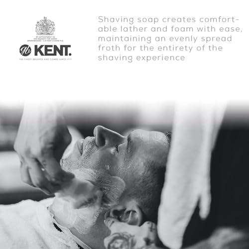 Image of Kent SB2 Shaving Soap Puck Refill for Men for Shaving Soap Bowl Use with Shaving Brush for Men, Luxury Shave Barber Soap Made with Extracts of Coconut, Sgea, Jaboba Made in England