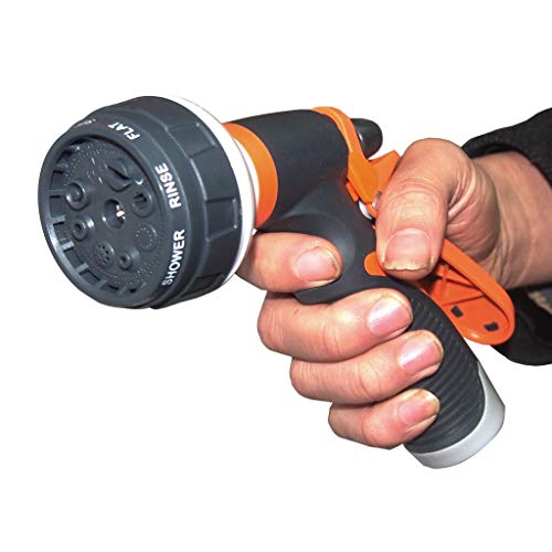 Fewear Garden Nozzle-2,Water Hose Nozzle Heavy Duty High Pressure Garden Sprayer for Car Wash, Cleaning, Watering Lawn and Garden and Showering Dog & Pets (Orange)
