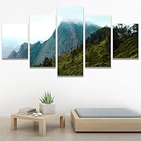 SIGNWIN 5 Panel Canvas Wall Art Greenlands for Home Decorations Ready to Hang - 60