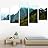 SIGNWIN 5 Panel Canvas Wall Art Greenlands for Home Decorations Ready to Hang - 60"x32"