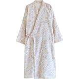Dinntty Japanischer Damen-baumwollkimono, Yukata-Bademantel, Pyjama, Langer, Lockerer Morgenmantel, Nachtwäsche Für Bad Und Spa