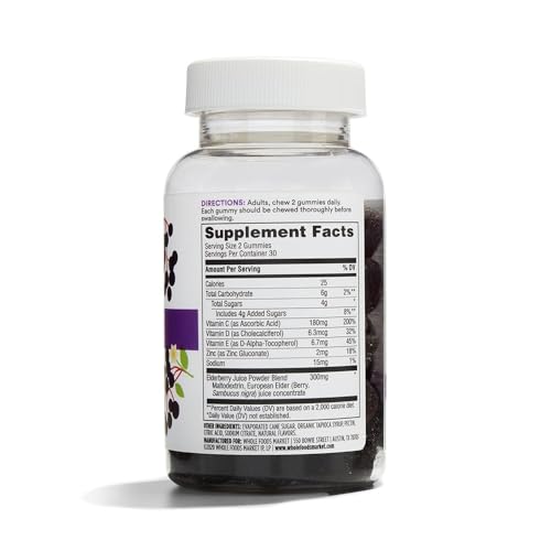 365 by Whole Foods Market, Elderberry Gummies, 60 Count - image 2