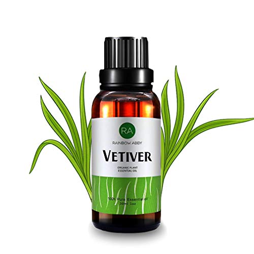 Vetiver Essential Oil 30ml - 100% Pure Aromatherapy Vetiver Oil for Diffuser for Diffuser Soaps, Candles, Massage, Skin Care, Perfumes